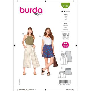 Culotte / Pantalon | Burda 6138 | 34-44, 
