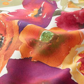 panneau décoratif Sergé fleurs aquarelles – ivoire/baies, 