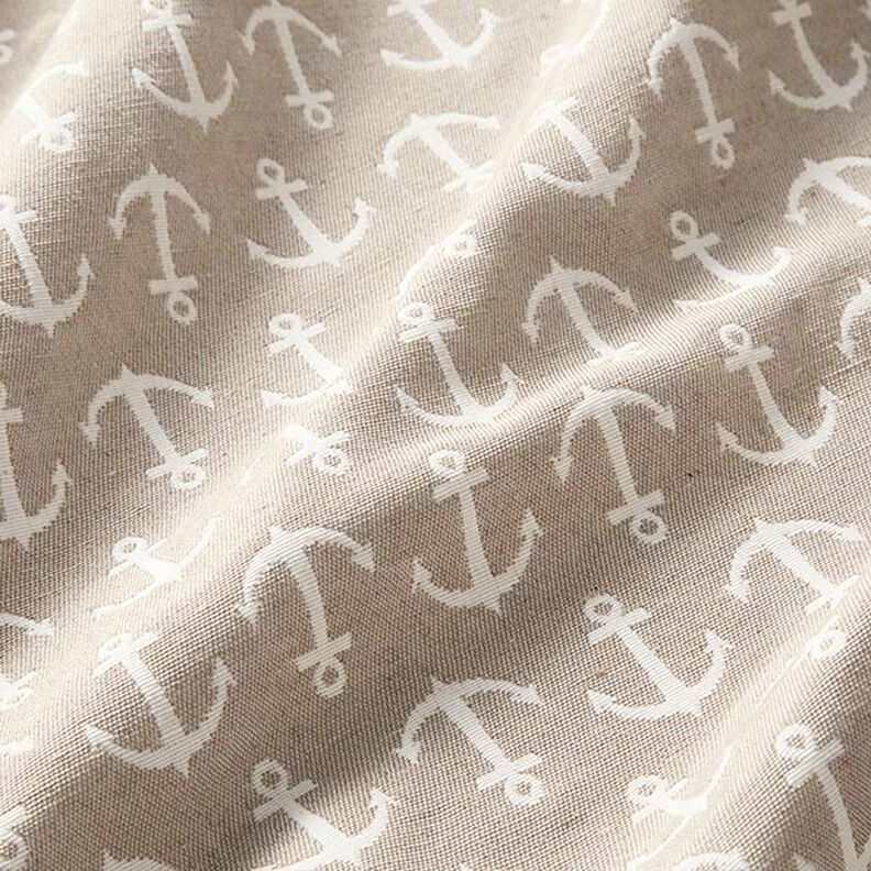 Tissu de décoration Jacquard Ancre – beige clair/sable,  image number 2