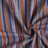 Tissu de décoration Jacquard rayures abstraites – bleu marine/carmin,  thumbnail number 3