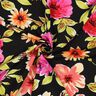 Tissu viscose Impression numérique grandes fleurs – noir/pourpre,  thumbnail number 3