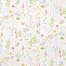 Tissu de décoration Semi-panama fleurs sauvages dessinées – blanc/rose,  thumbnail number 1
