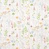 Tissu de décoration Semi-panama fleurs sauvages dessinées – blanc/rose,  thumbnail number 1
