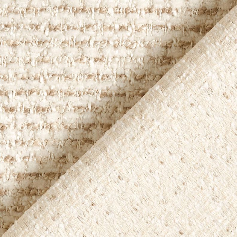 Tissu de revêtement tissu aspect bouclé coloré – beige clair/noix de cajou,  image number 3