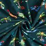 French Terry Sweat d’été Dinosaures de Noël sous les palmiers | Glitzerpüppi – pétrole/vert clair,  thumbnail number 3