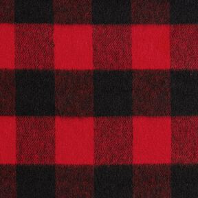 Tissu pour manteau à carreaux tartan – rouge/noir, 