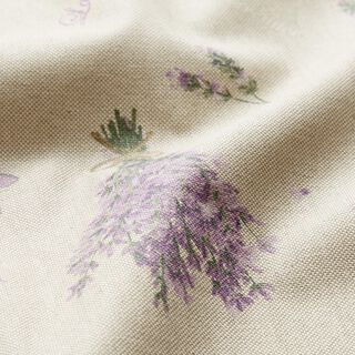 Coton enduit Bouquet de lavande – nature/lavande, 