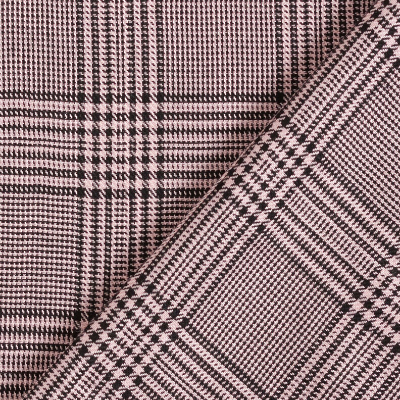 Tissu viscose Prince-de-galles – vieux rose/noir,  image number 5
