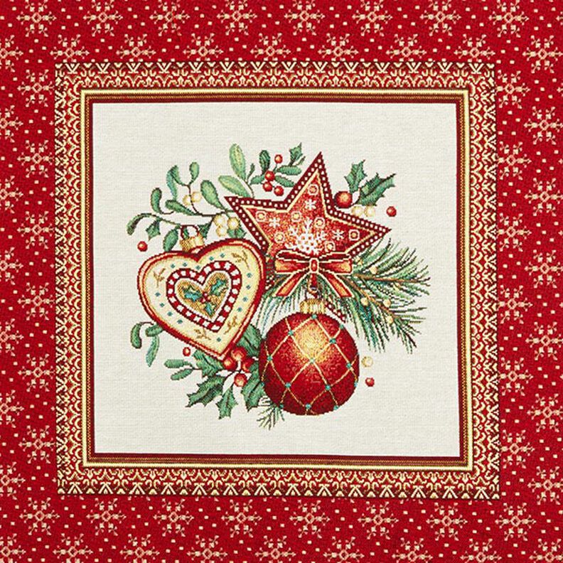 panneau décoratif Gobelin Décoration de Noël – carmin, image number 1