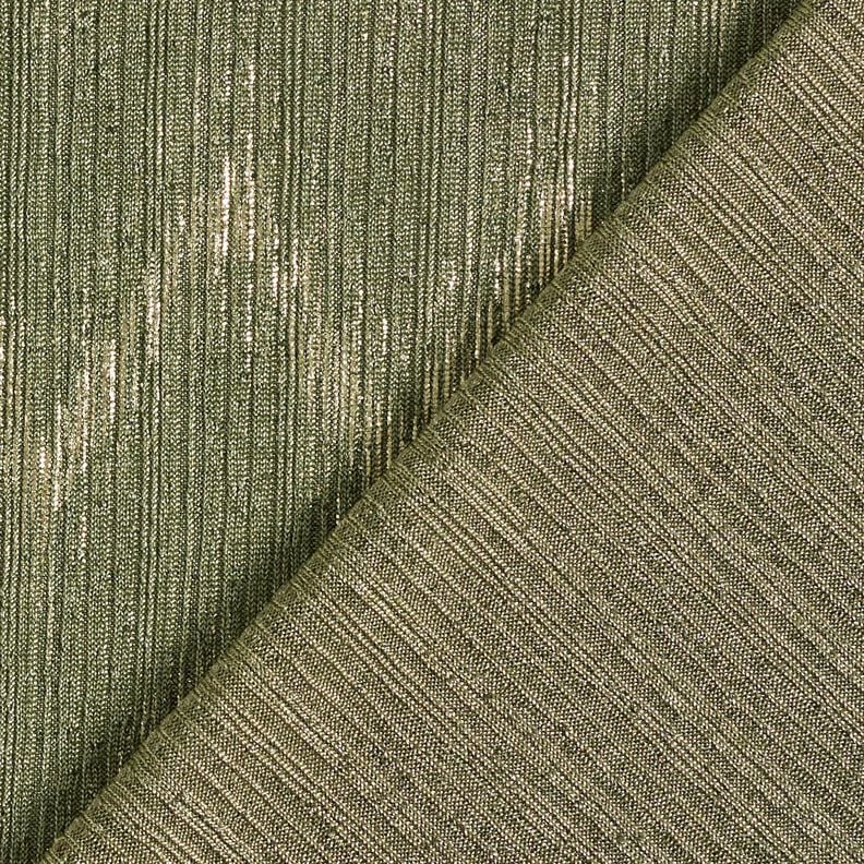 Tricot fin Zigzag doré – kaki/or métallisé,  image number 4