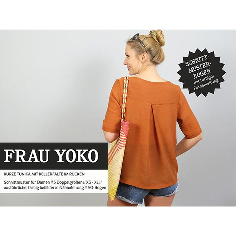 FRAU YOKO - Tunique courte à pli creux dans le dos, Studio Schnittreif  | XS -  XXL,  image number 1