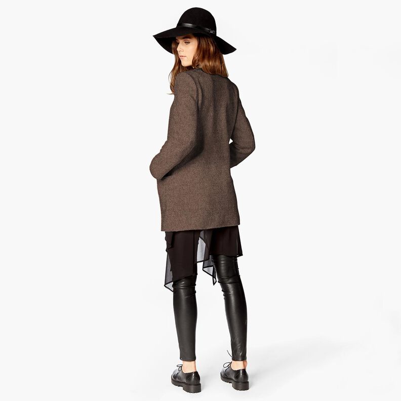 Loden de laine foulé Chiné – marron, image number 10