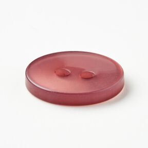 Bouton 2 trous brillant [Ø 15 mm] – vieux rose foncé, 
