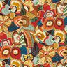 Tissu en coton Cretonne Fleurs folkloriques – carmin/pétrole,  thumbnail number 1