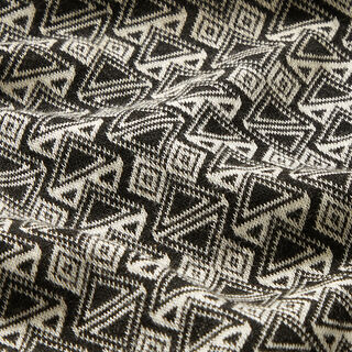 Maille jacquard Triangles – noir/blanc, 