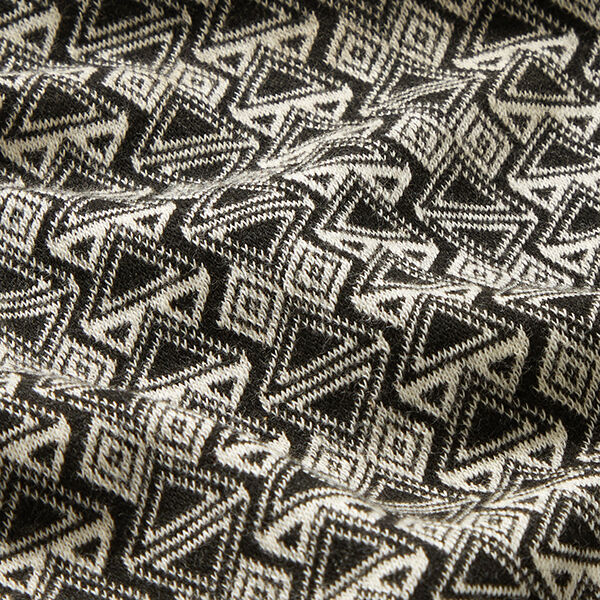 Maille jacquard Triangles – noir/blanc,  image number 2