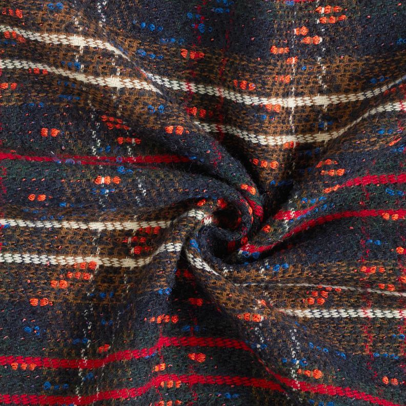 Tissu pour manteau en laine mélangée à carreaux flous, image number 4