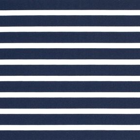 Tissus pour maillot de bain Rayures maritimes – bleu nuit/blanc, 