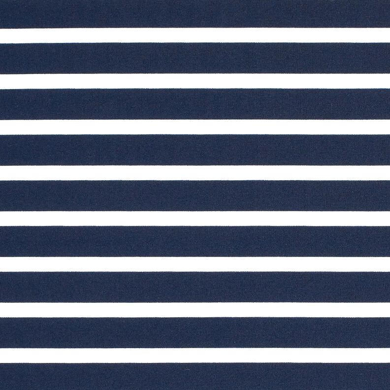 Tissus pour maillot de bain Rayures maritimes – bleu nuit/blanc,  image number 1