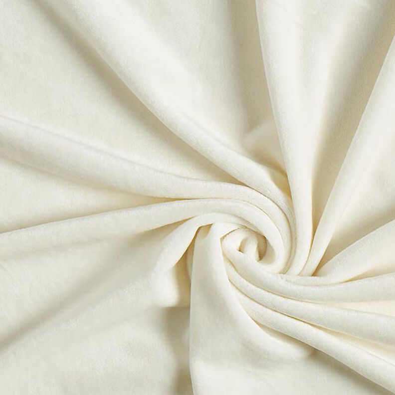 Velours stretch Tissu Nicki – blanc,  image number 1