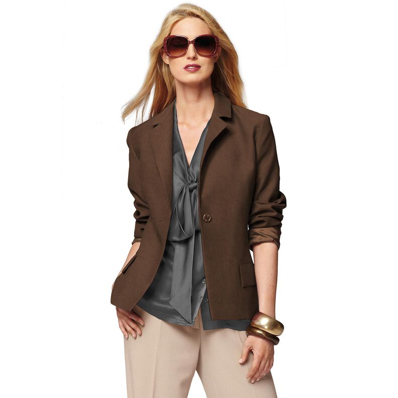 Bi-Stretch Gabardine – marron foncé,  image number 6