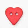 Bouton coeur [Ø 15 mm] – chili,  thumbnail number 1