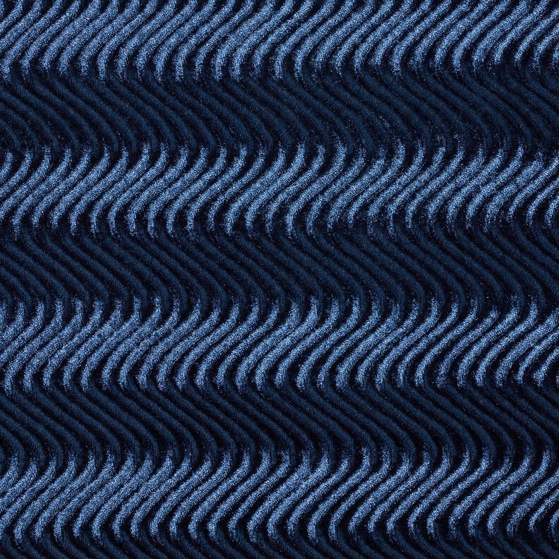 Velours stretch gaufré – bleu marine,  image number 1