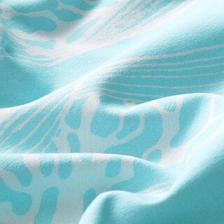 Jersey coton GOTS Vagues | Tula – bleu clair, 