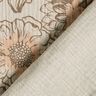 Tissu double gaze de coton Sommerblumen – taupe clair/marron moyen,  thumbnail number 4