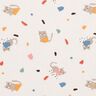 Popeline coton Chats et confettis – ivoire/taupe clair,  thumbnail number 1
