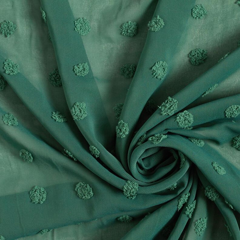 Mousseline Gros pois Dobby – vert sapin,  image number 3