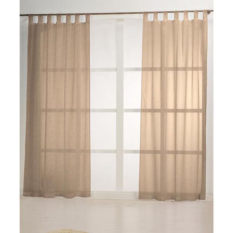 Tissu rideau voile aspect lin 300 cm – dune,  image number 5