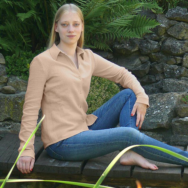 Bouton nacré pastel - beige clair,  image number 5