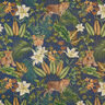 Tissu de décoration Gobelin Léopards dans la jungle – bleu/vert,  thumbnail number 1
