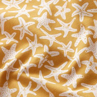 GOTS Jersey coton Étoile de mer | Tula – jaune curry, 