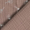 Tissu double gaze de coton Fleurs de pissenlit en paillettes – brun-marron/argent,  thumbnail number 4