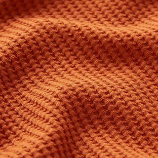 Jersey de coton gaufré uni – terre cuite, 