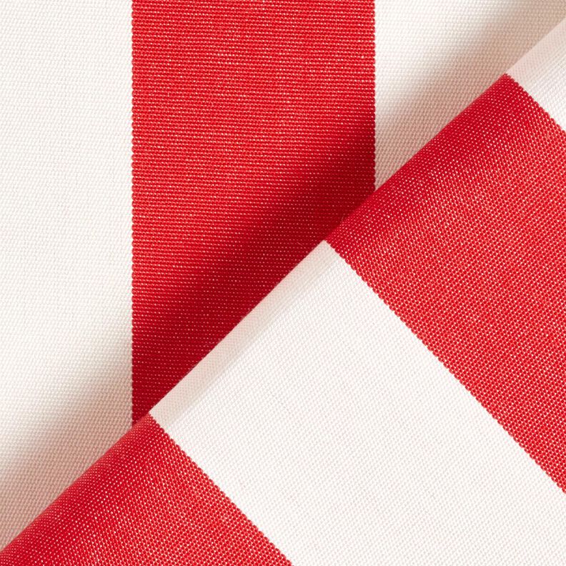Tissu d’extérieur Canvas Blockstreifen – rouge/ivoire,  image number 4