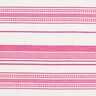 Tissu en coton rayures brodées – écru/rose vif,  thumbnail number 1
