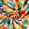 Mélange viscose lin fleurs stylisées – écru/orange,  thumbnail number 3