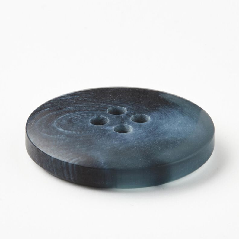Bouton 4 trous rond [Ø 25 mm] – bleu jean,  image number 3