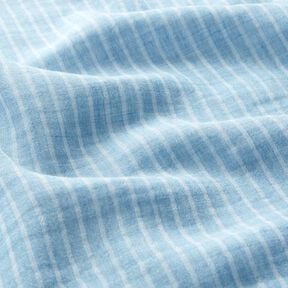 Tissu double gaze de coton Rayures en fil teint&eacute; | Poppy Fabrics &ndash; bleu brillant/blanc, 