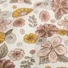 Tissu double gaze de coton Fleurs rétros – blanc,  thumbnail number 2