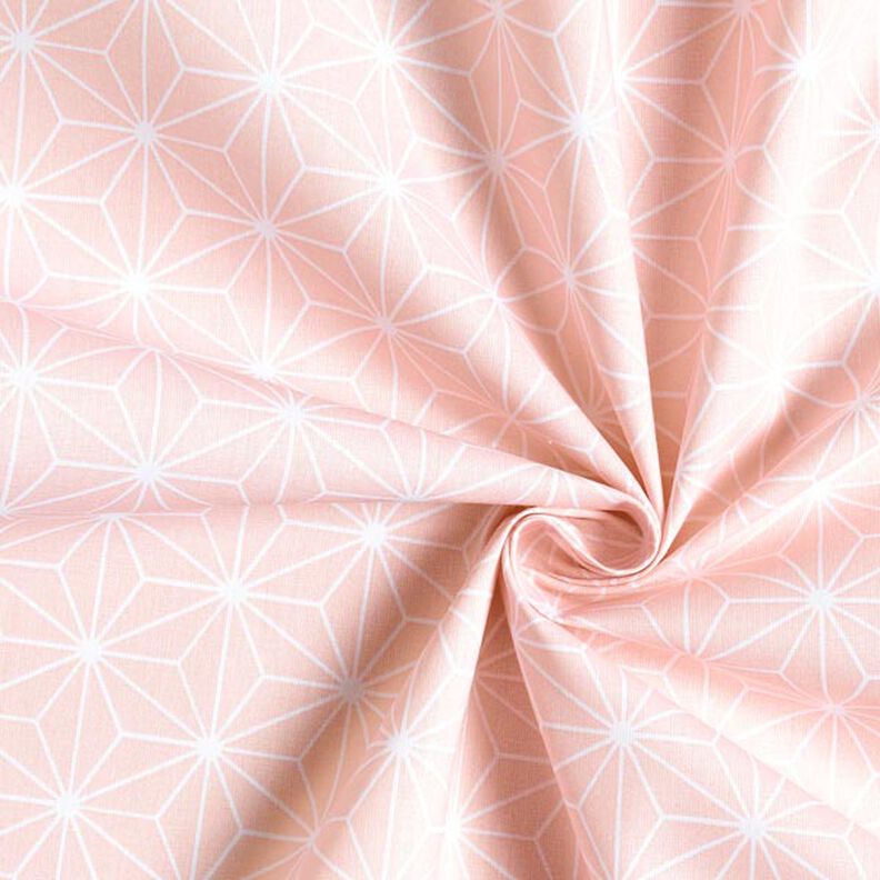 Tissu en coton Cretonne Étoiles japonaises Asanoha – rose,  image number 4