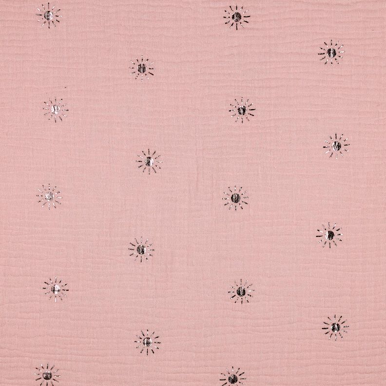 Tissu double gaze de coton Sonnen Imprimé feuille | Poppy Fabrics – vieux rose clair/violet pastel,  image number 1