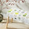 Tissu de décoration Semi-panama cercles peints – vert pomme/blanc,  thumbnail number 8
