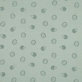 Tissu double gaze de coton Hérissons | Poppy Fabrics – menthe clair/vert foncé, 