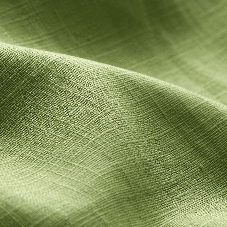 Tissu de lin en ramie mélangée medium – olive clair,  image number 2