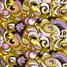 Tissu viscose Fleurs rétro – olive/lilas,  thumbnail number 1