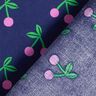 Coton enduit jolies cerises – bleu marine,  thumbnail number 4